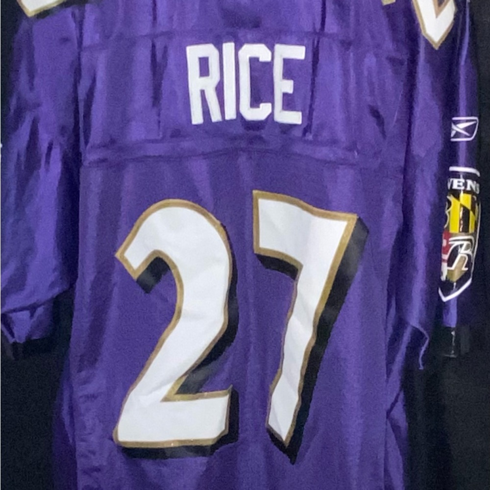Reebok Purple and Black NFL Jersey - Picture 6 of 7